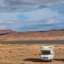 Our marvelous overnight staying place at the artificial lake Barrage Al Mansour Ad Dahbi (30 kilometers east of Ouarzazate)